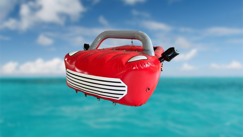 Car Inflatable Boat - Color: Red
