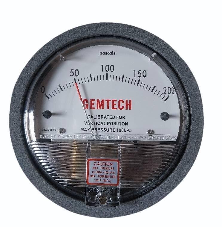 GEMTECH Differential Pressure Gauge Distributor For Baghola Palwal