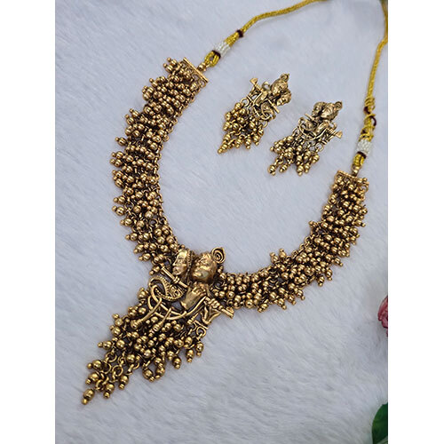2 Gram Gold Plated Necklace Set - Color: Golden