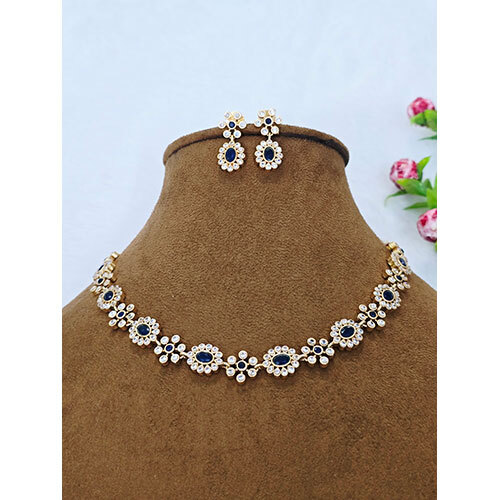 2 Gram Gold Plated Necklace Set - Color: Golden