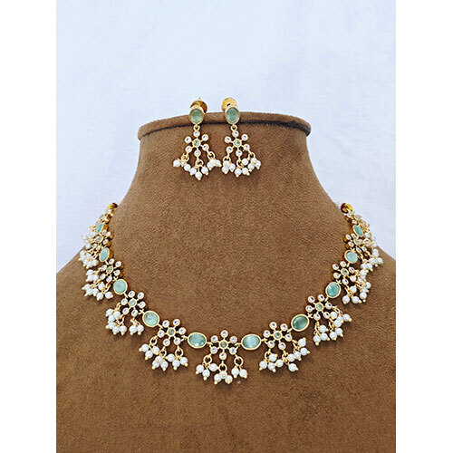 2 Gram Gold Plated Necklace Set - Color: Multicolor