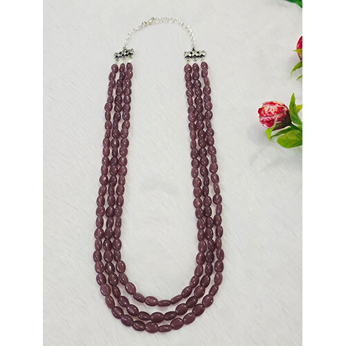 Beaded Necklace - Color: Brown