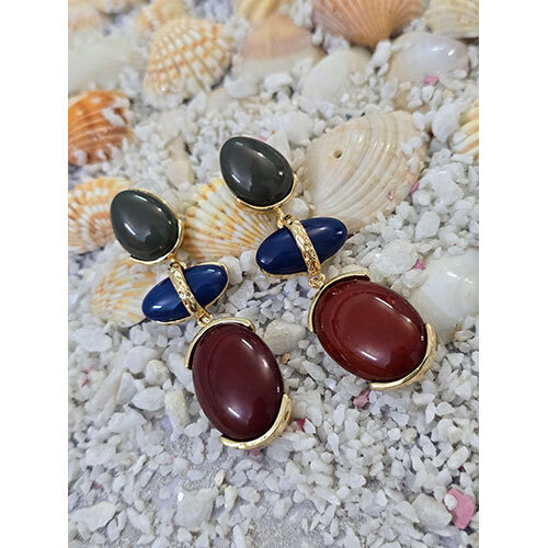 Handcrafted Stone Earrings - Color: Different Available