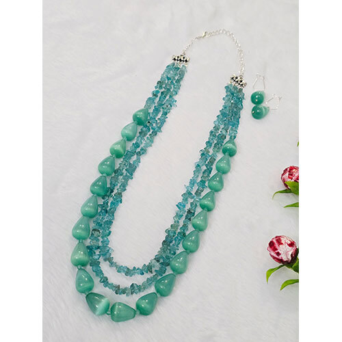 Monalisa Stone Necklace - Color: Green