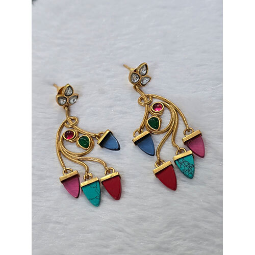 Premium Amrapali Earring - Color: Multicolor