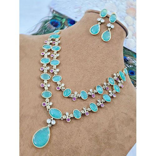 Premium Amrapali Necklace Set - Color: Multicolor