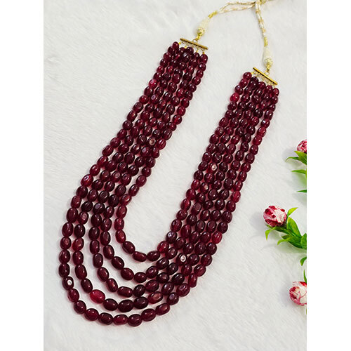 Ruby Quartz Necklace - Color: Maroon
