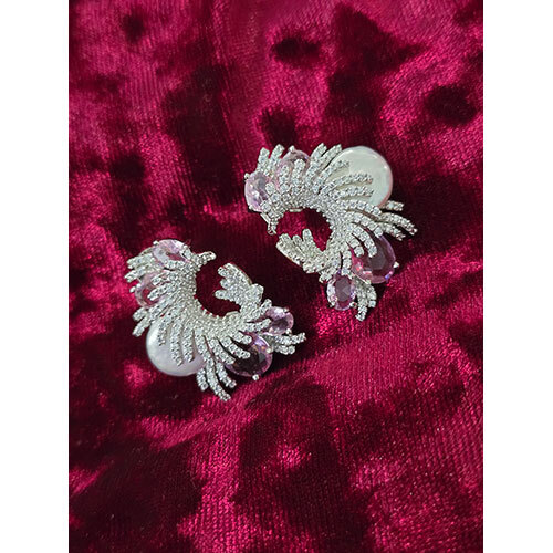 Silver Ad Earrings - Hardness: Rigid