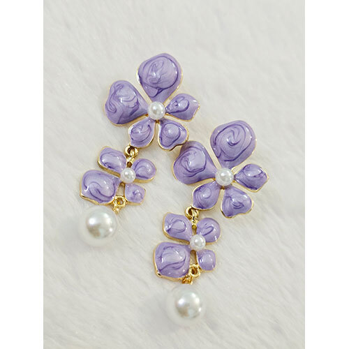 Western Earrings - Color: Purple