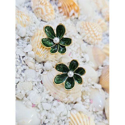 Western Earrings - Color: Green