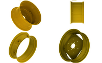 Tractor Wheel Rim W10 X 28 W11 X 28 W11 X 28 W11 X 28 W11 X 28 W11 X 28 W12 X 28 - Color: Black