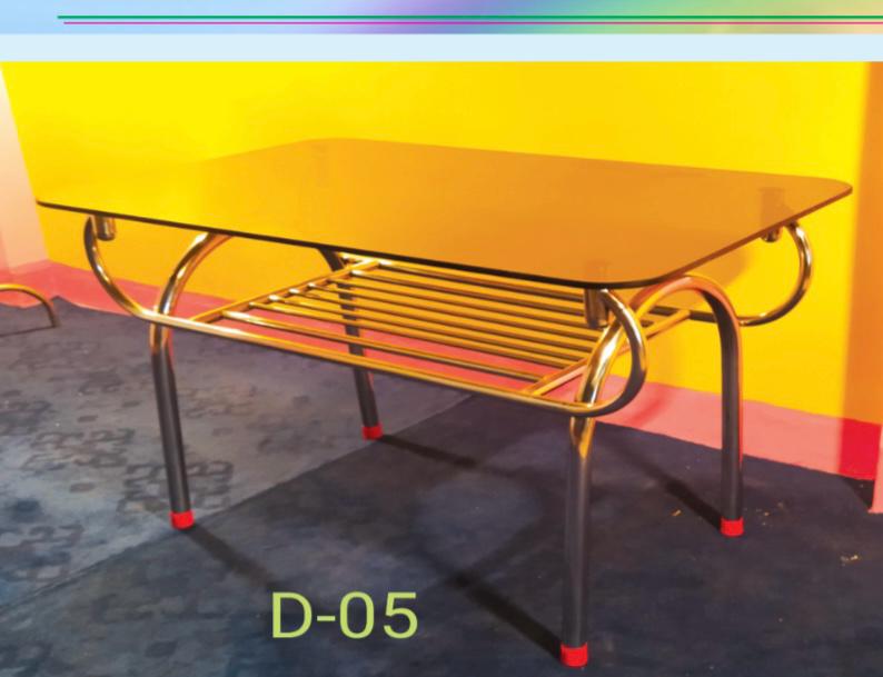 STEEL DINING-5 ONLY FRAME (4 SETTER) - Stainless Steel, 1200x700mm, Silver | Welded Frame, Anti-Slip Feet, Knock-Down Design