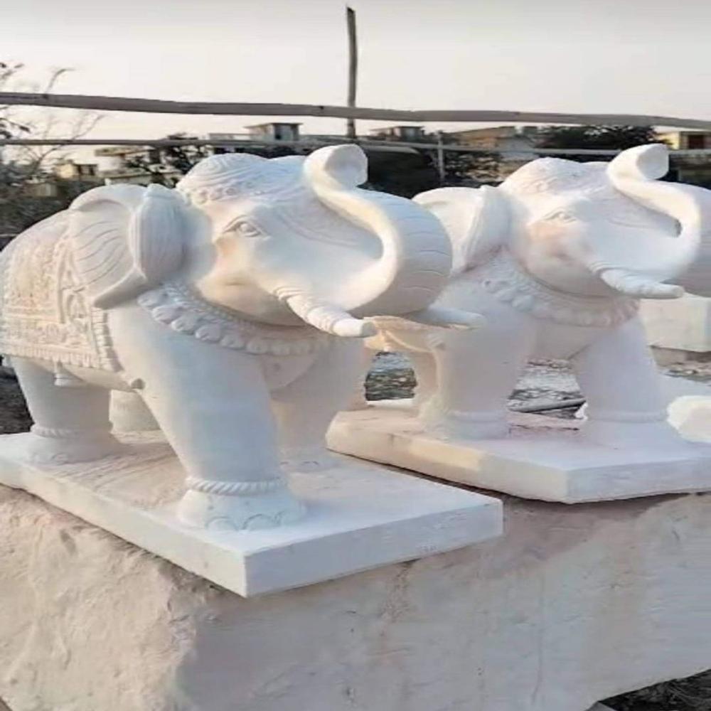 Elephant marble statue (4 feet)