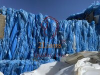 LDPE film on bales 70% clear/ 30% mixed clear & blue scrap