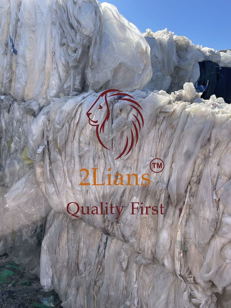 LDPE film on bales 70% clear/ 30% mixed clear & blue scrap