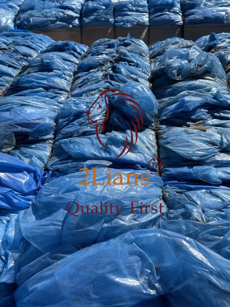 LDPE film on bales 70% clear/ 30% mixed clear & blue scrap