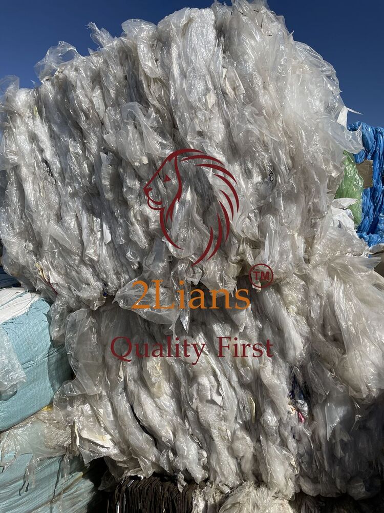 LDPE film on bales 70% clear/ 30% mixed clear & blue scrap