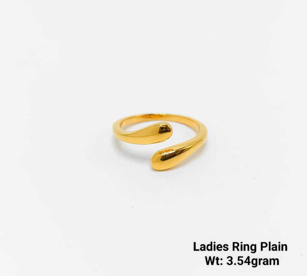 91.6 Gold Ladies Ring Plain