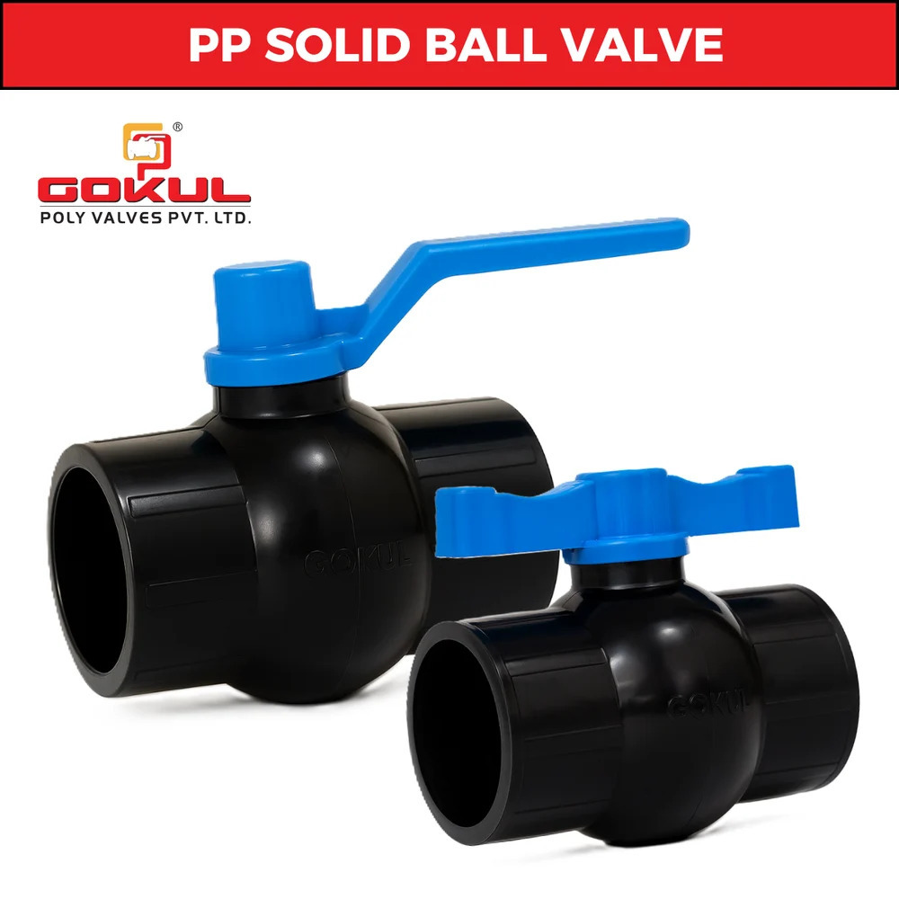 Pvc Pp Solid Grey Long Handle Ball Valve - Application: Water Application