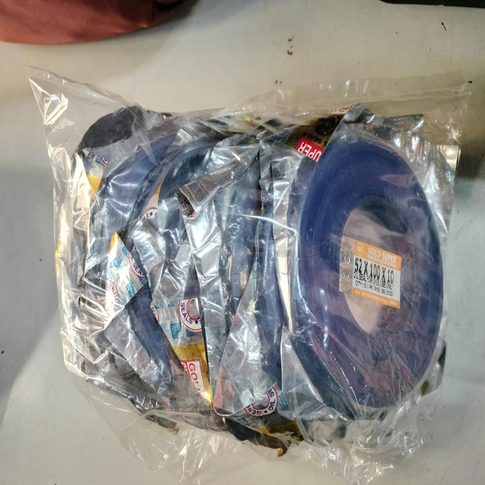 Oil Seals - Rubber Material, Different Sizes Available | Blue And Black Color, Suitable For Industrial Usage, Hardness Feature