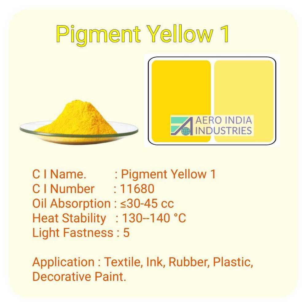 Pigment Yellow 1 - Application: Rubber