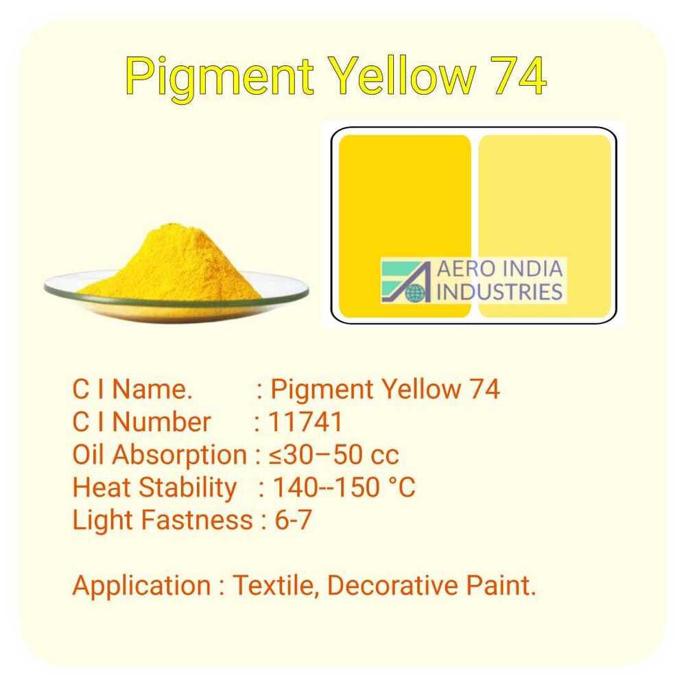 Pigment Yellow 74 - Application: Industrial