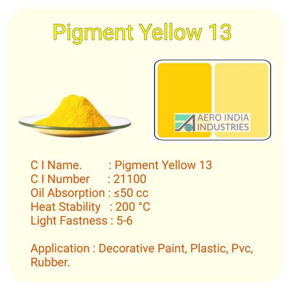 Pigment Yellow 13 - Application: Industrial