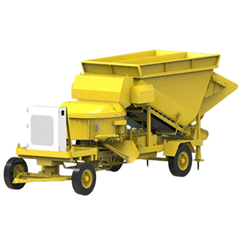 Mobility Concrete Batching Mixing Plant - Color: Yellow