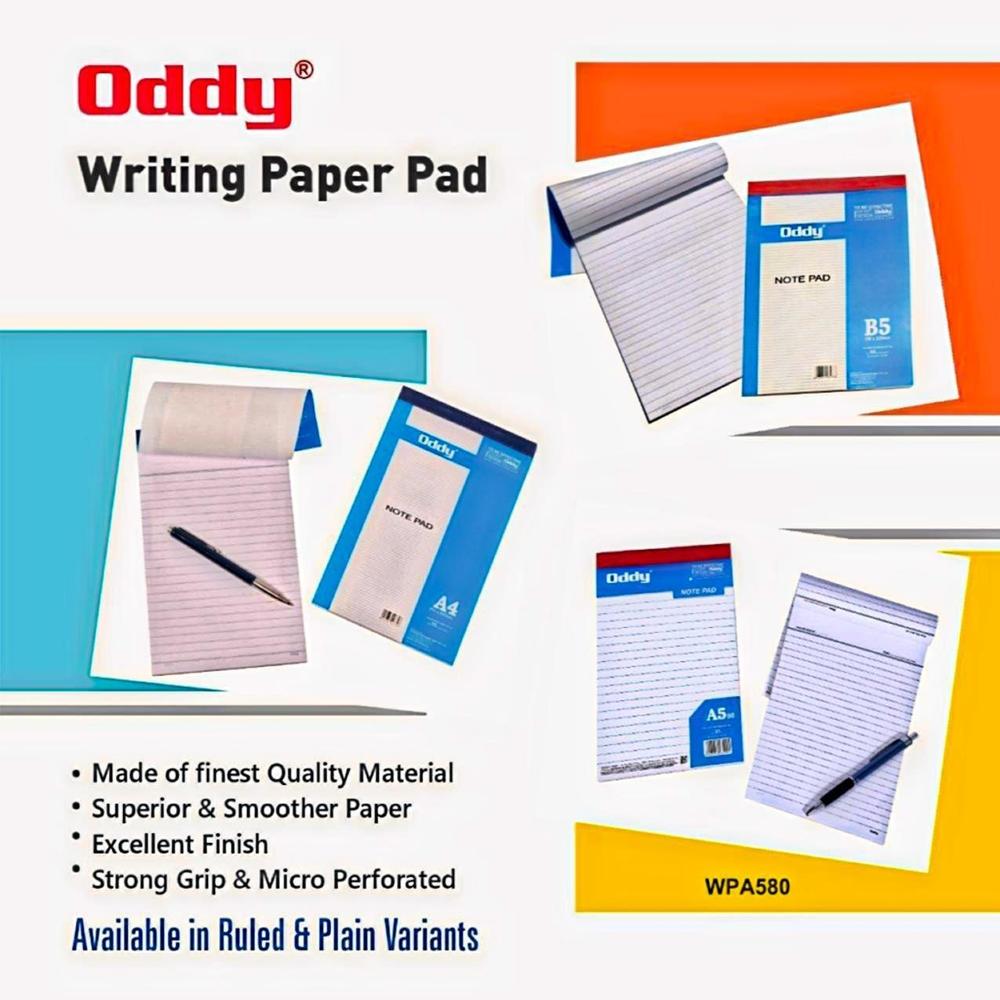 Oddy Pusta Stapled Writing Paper Pads-60 GSM