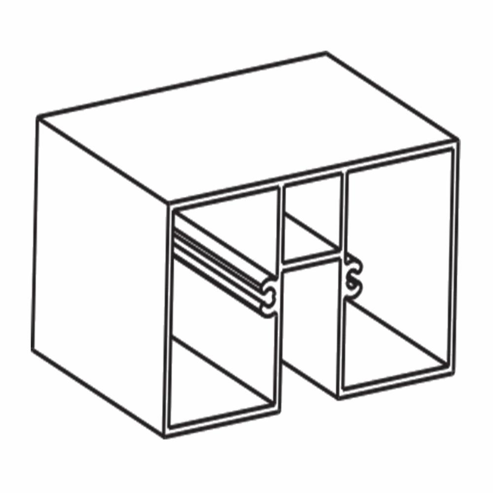 60X40 MM ALUMINIUM HANDRAIL 04VA007