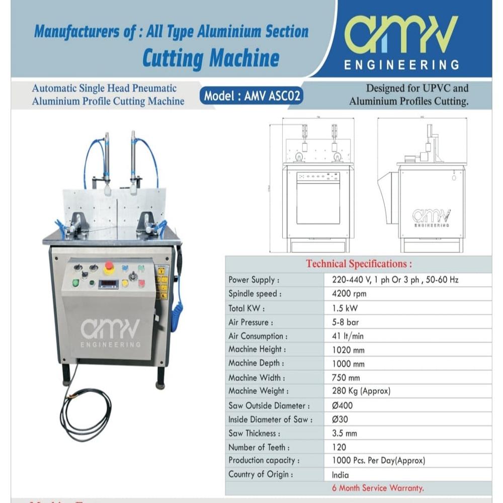 Aluminium Door Window Cutting Machine - BladeÂ Size: 16 To 18