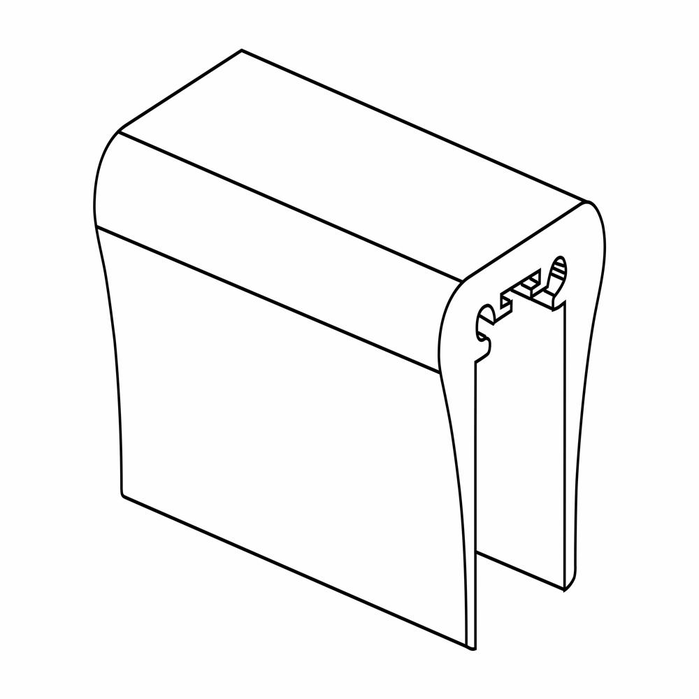 41X35 MM ALUMINIUM HANDRAIL 04VA009