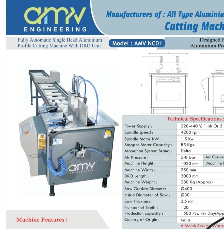 aluminium extrusion cutting machine