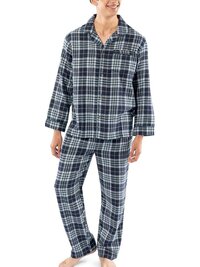 Men's   Flannel  Pajama   2  Piece  Set