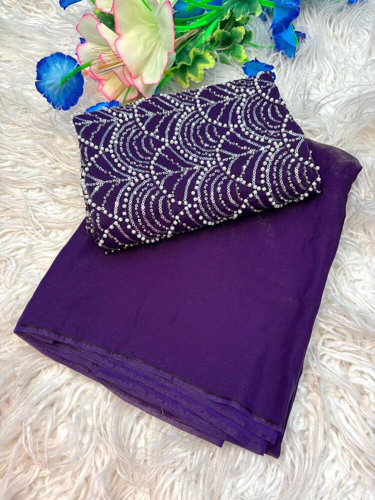 SILK TWO TONE FABRIC SAREE