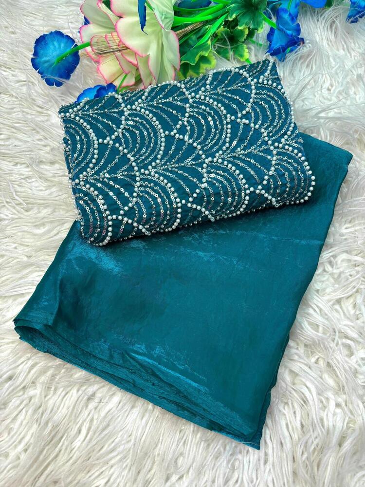 SILK TWO TONE FABRIC SAREE