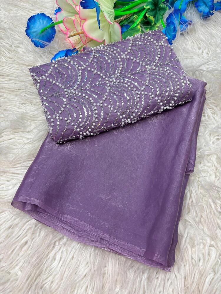 SILK TWO TONE FABRIC SAREE