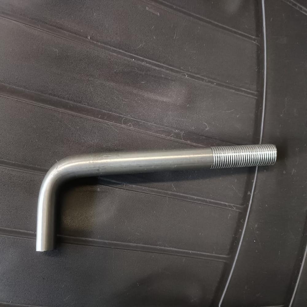 Stainless Steel J Shape Foundation Bolt - Color: Grey