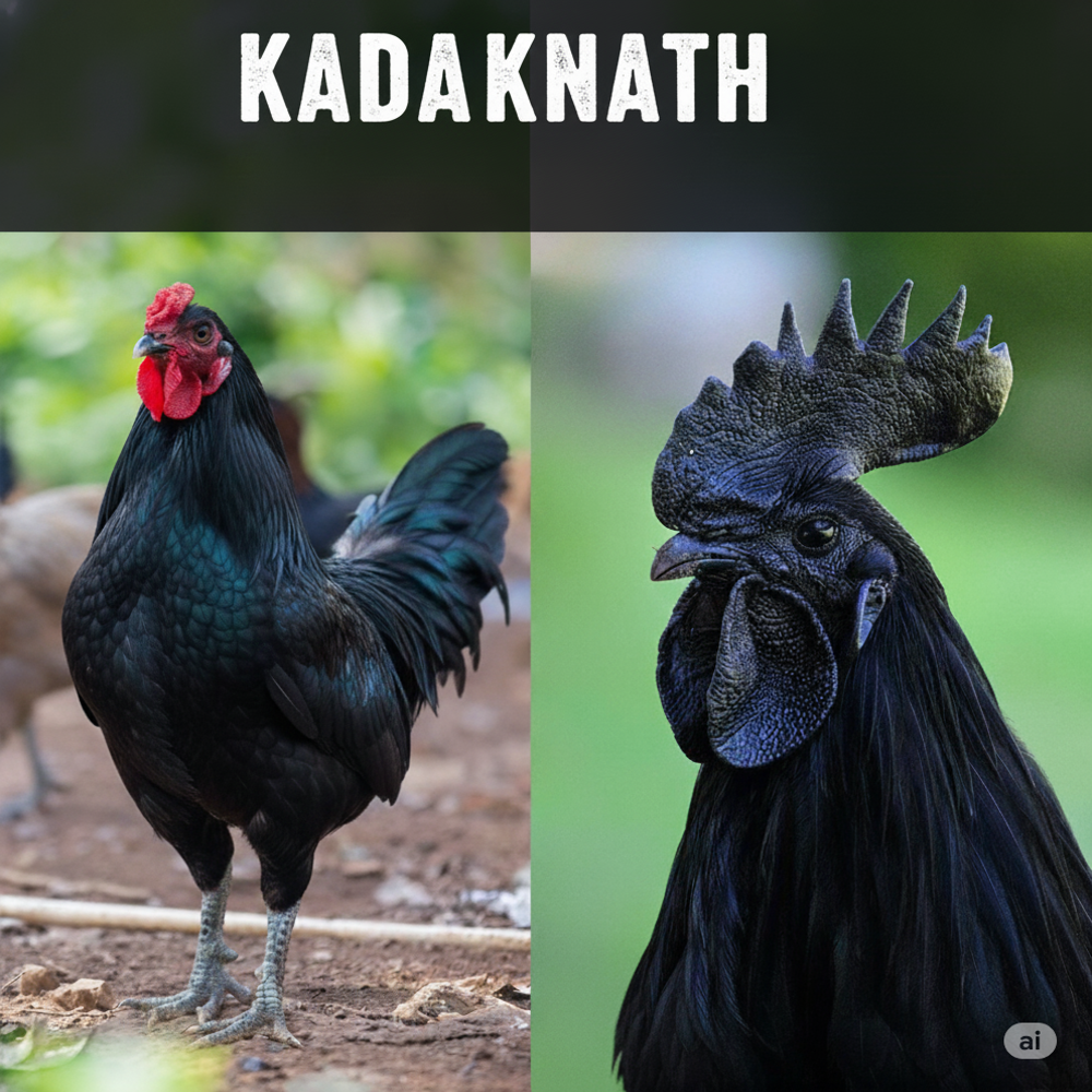 Kadaknath live chicken bird
