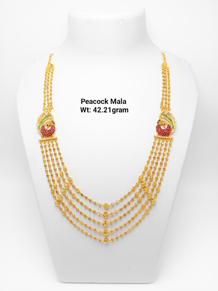 92 New Design Gold Peacock Mala