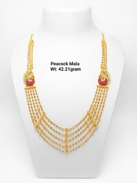 92 New Design Gold Peacock Mala