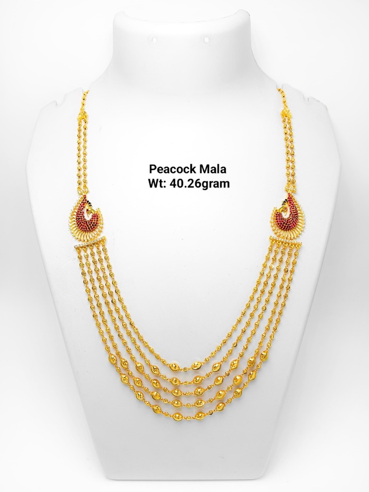 92 New Design Gold Peacock Mala