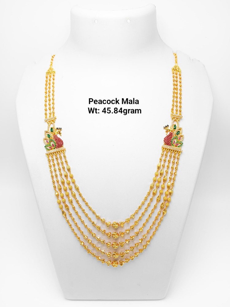 92 New Design Gold Peacock Mala