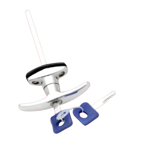 Ssl104 T Type Outside Handle With Keys Chrome - Color: Silver