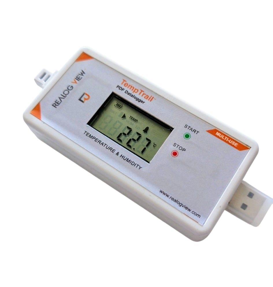 Dry Ice Temperature Data Logger - Color: White