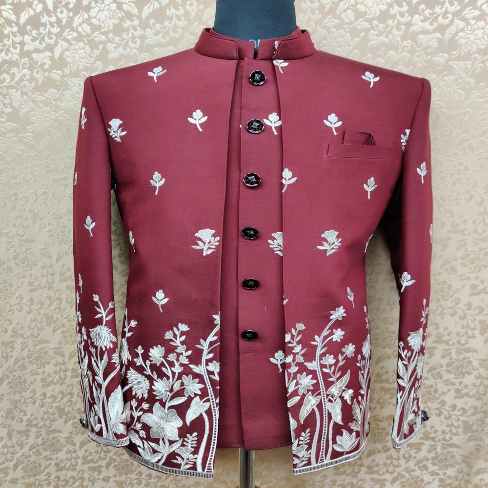MENS JODHPURI - Embroidered Polyester Fabric, Size: Customized, M, L, S, XL, XS, XXL, XXXL | Multicolor, Open Jodhpuri Style for Men