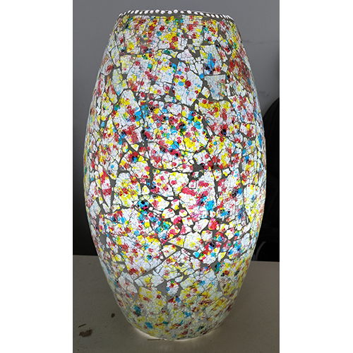 Tuffen Glass Dholak Lamp - Color: Multicolor