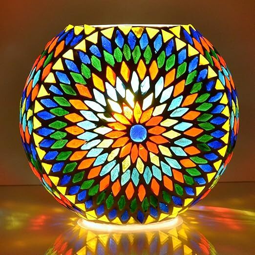 Mosaic Glass Purse Lamp