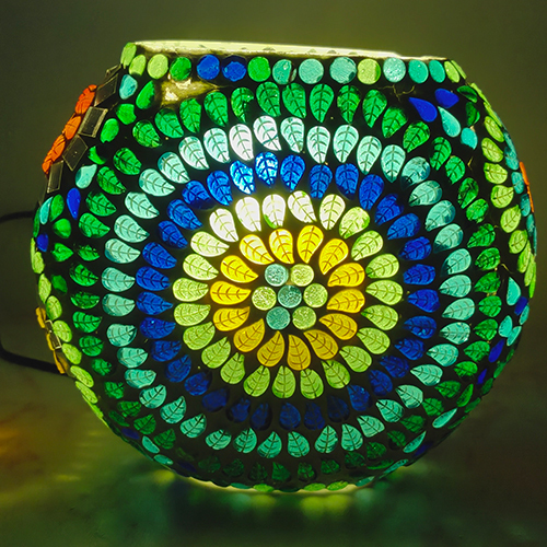Mosaic Glass Purse Lamp