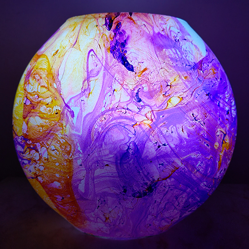 3D Glass Purse Lamp | Purse Shape 3D Glass Table Lamp | Glass Table Lamp - Color: Multicolor